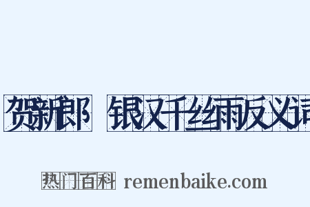 贺新郎·银汉千丝雨反义词是什么意思的图片